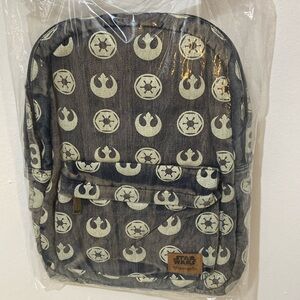 NWT OG Heart logo Star Wars Loungefly backpack with matching pouch